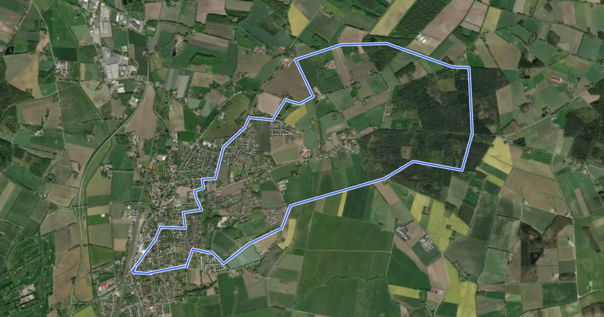 Маршрут Kleeblattweg 2 на спутниковом снимке