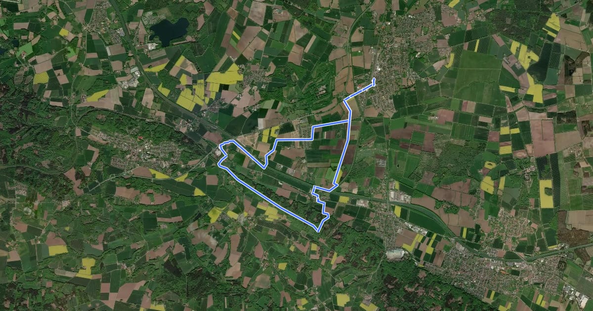 Маршрут Kleeblattweg 4 на спутниковом снимке
