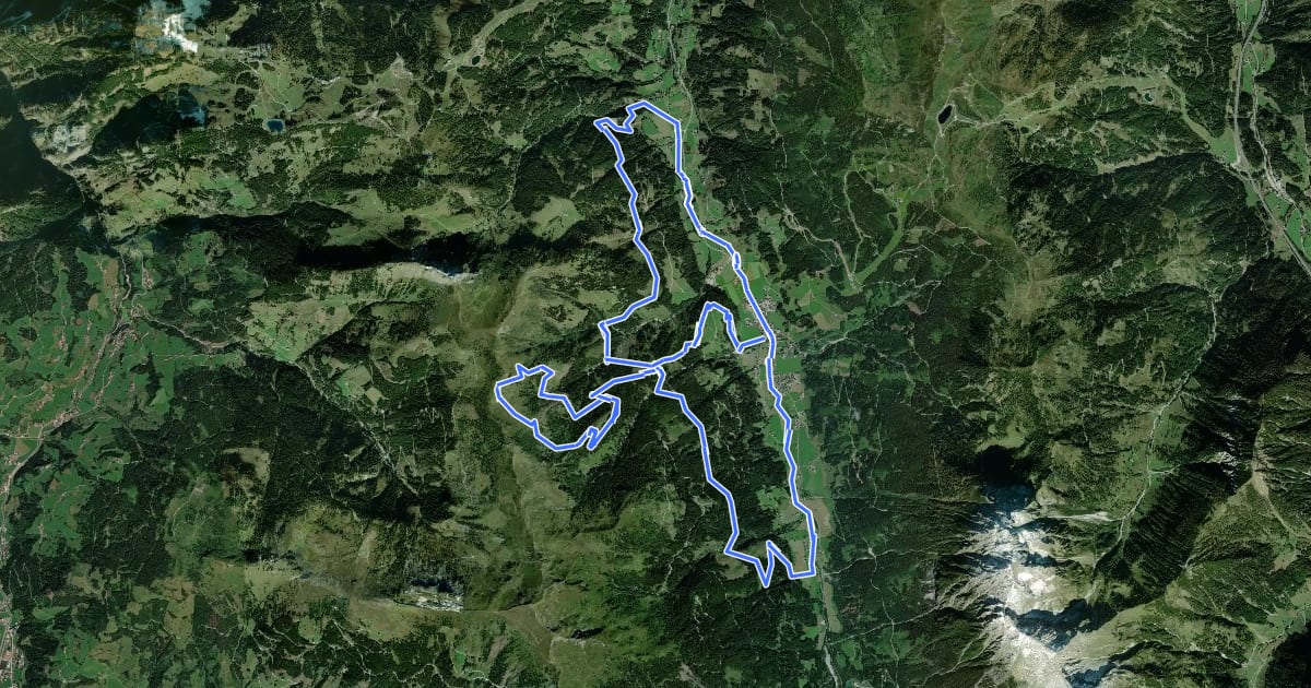 Маршрут Kleinarler Runde SW45 на спутниковом снимке