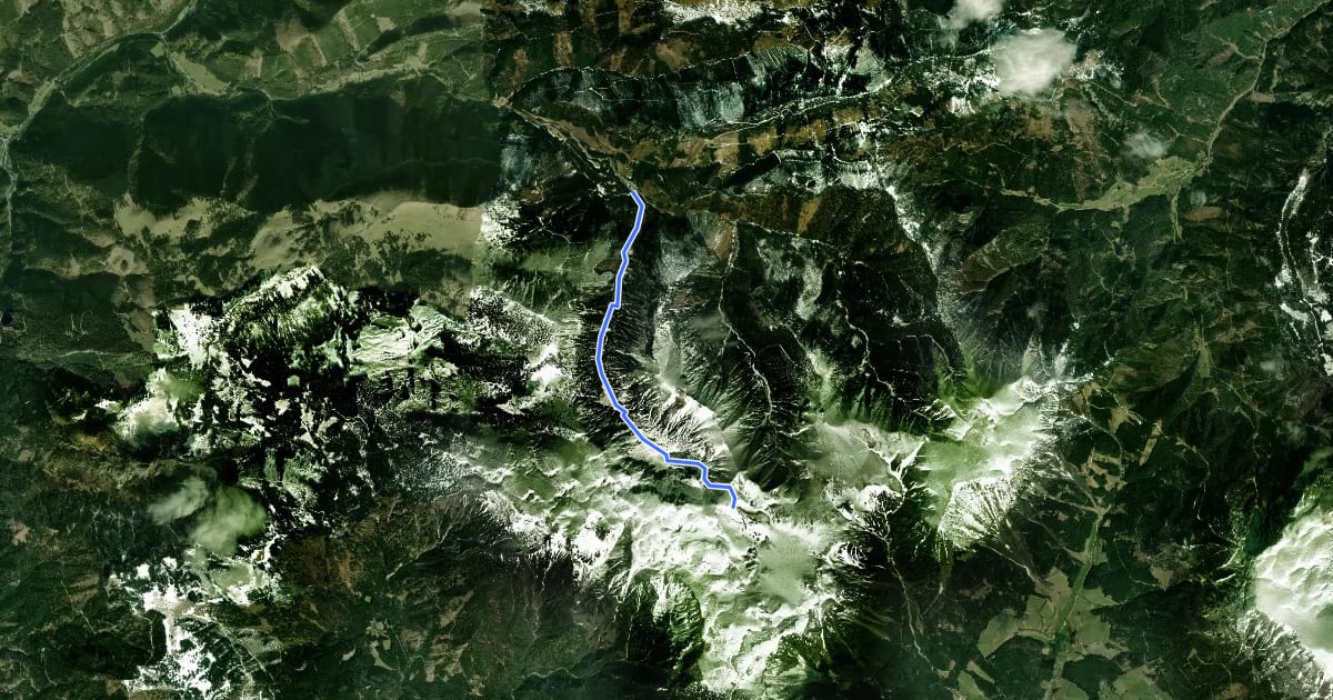 Маршрут Kleinbodengraben на спутниковом снимке
