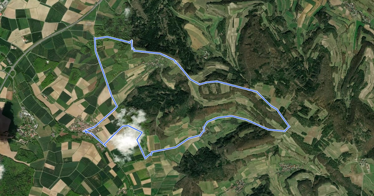 Маршрут Kleine Kleukheimer Runde, auch Kelbachtaler Höhenweg (kleine Runde) на спутниковом снимке