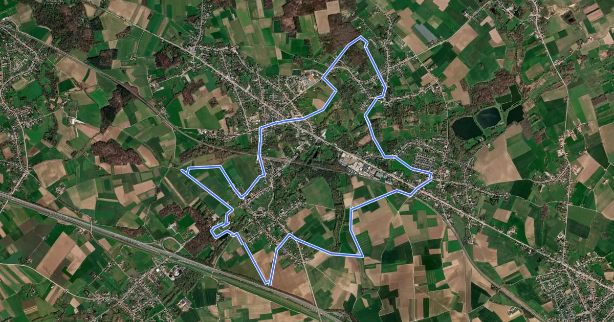Маршрут Kleine Kringwandeling на спутниковом снимке