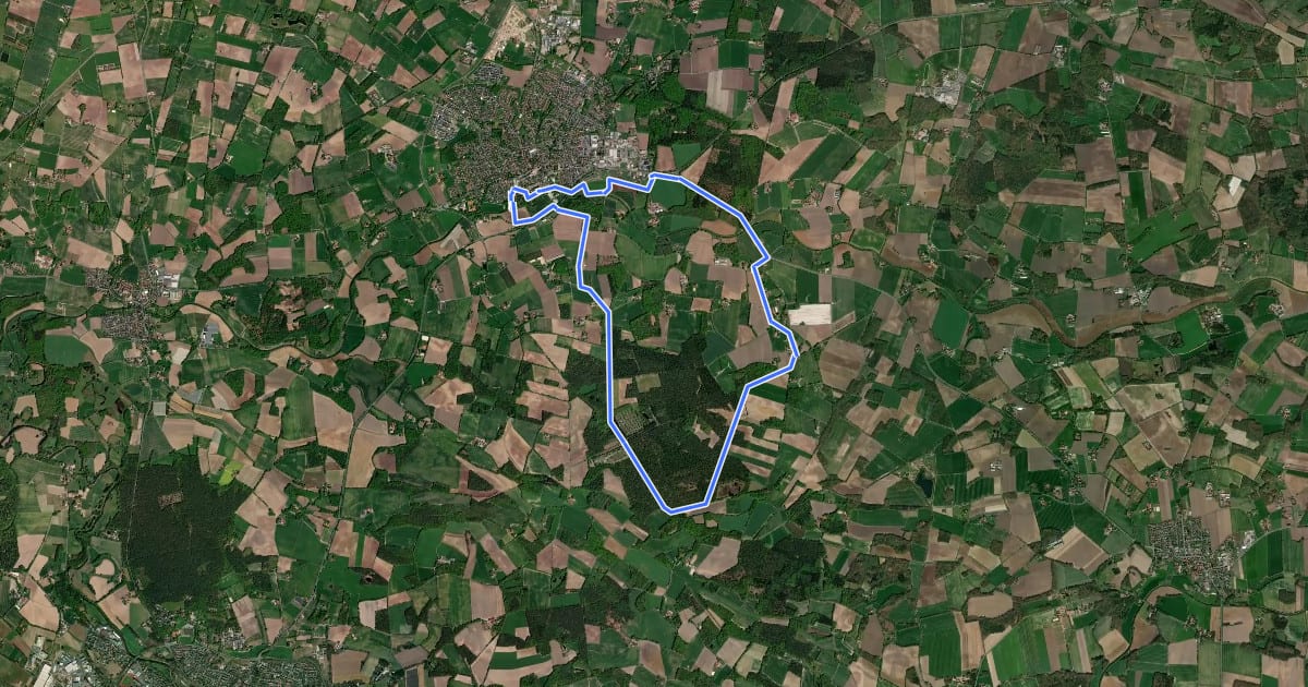 Маршрут Kleine Schirlwanderung Schirlheide на спутниковом снимке