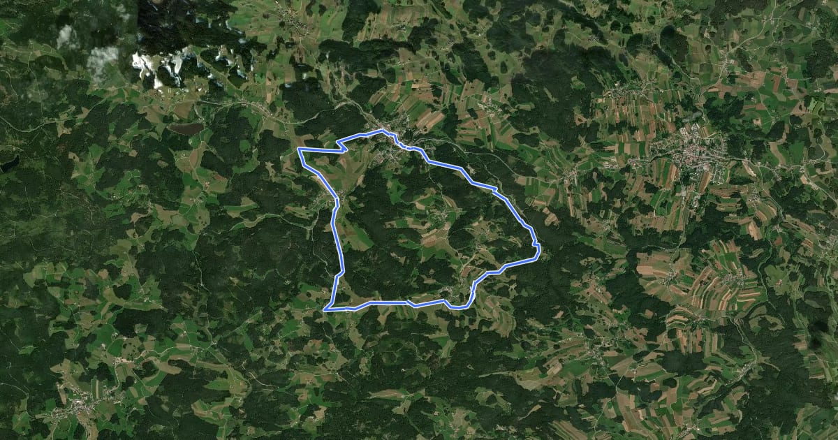 Маршрут Kleine Schmetterlingsrunde 93 на спутниковом снимке