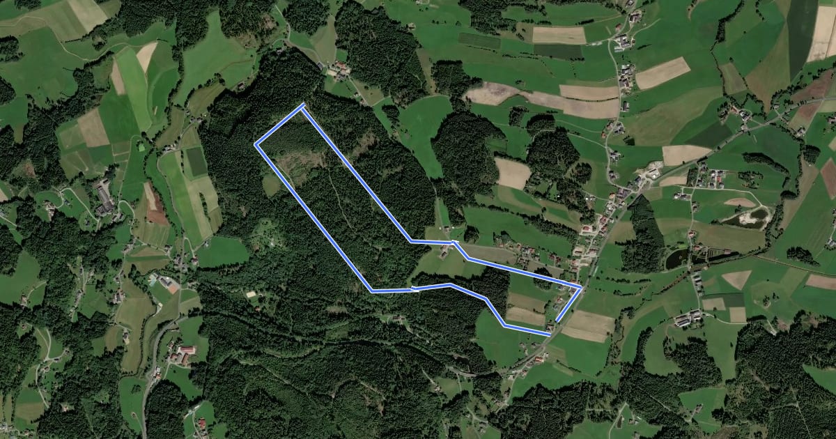 Маршрут Kleine Waldkapellenrunde на спутниковом снимке