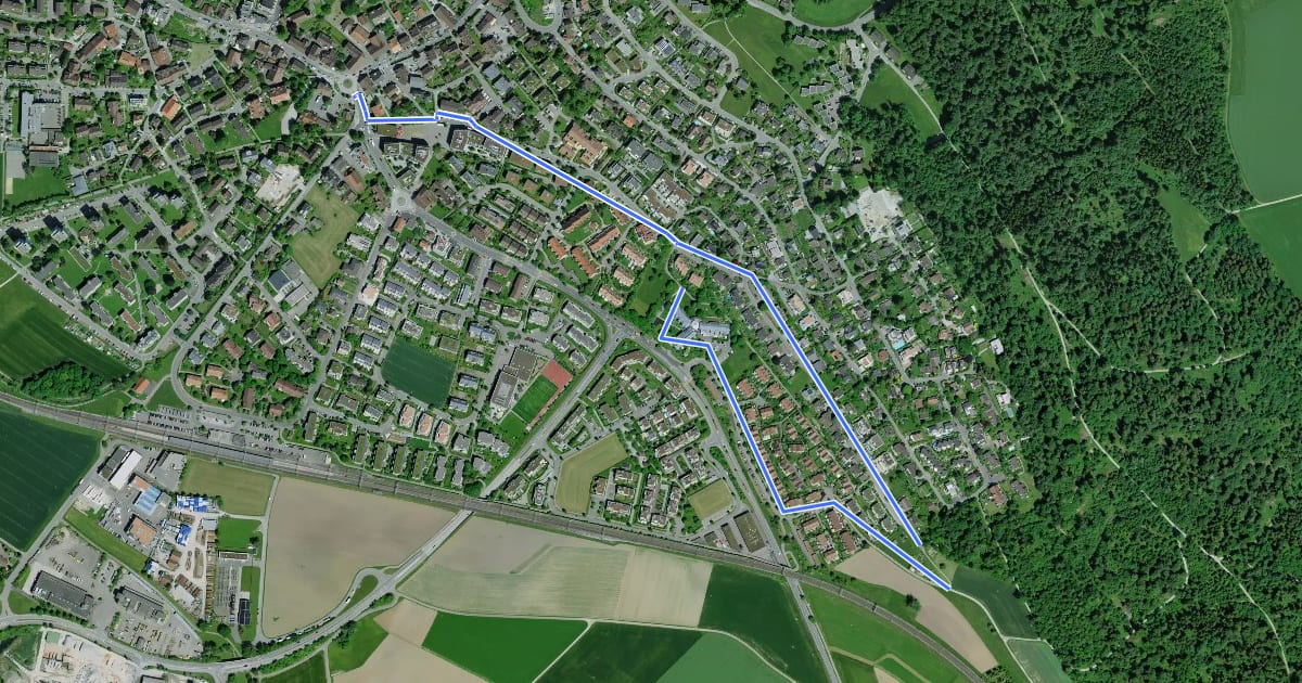 Маршрут kleiner dorfrundgang на спутниковом снимке