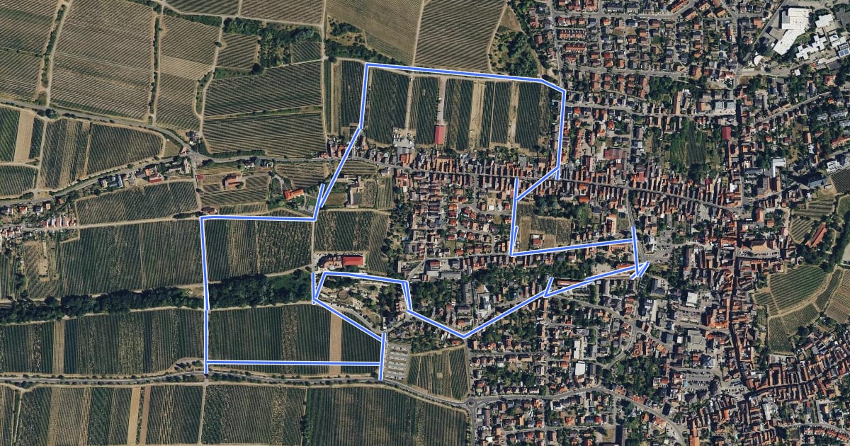 Маршрут Kleiner GuggemolWeg на спутниковом снимке