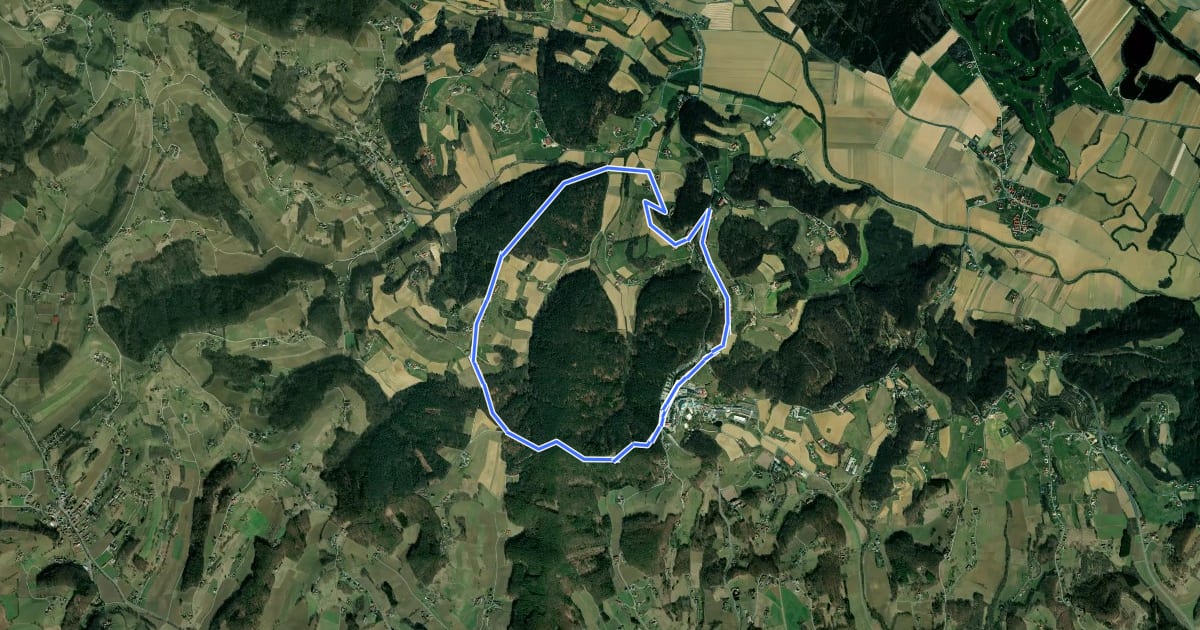 Маршрут Kleiner Höhenrundweg (Weg 5) на спутниковом снимке