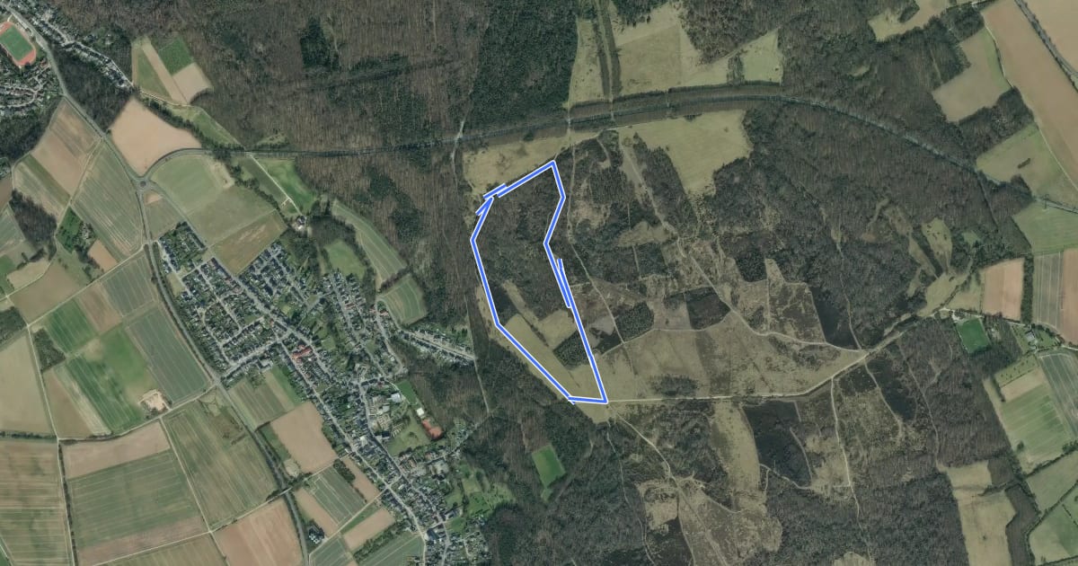 Маршрут kleiner Heideweg на спутниковом снимке