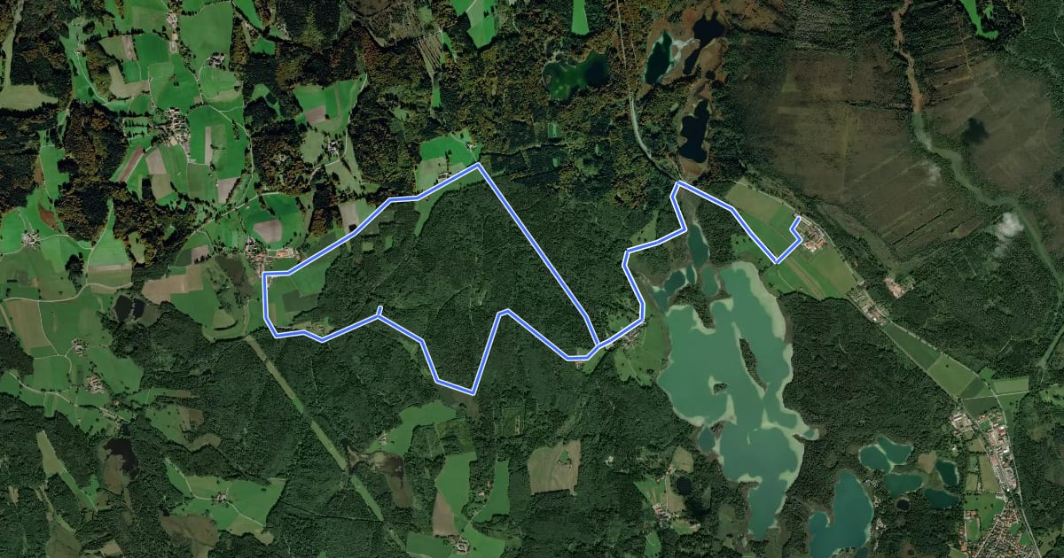 Маршрут Kleiner Lauterbacher Waldweg 22 на спутниковом снимке