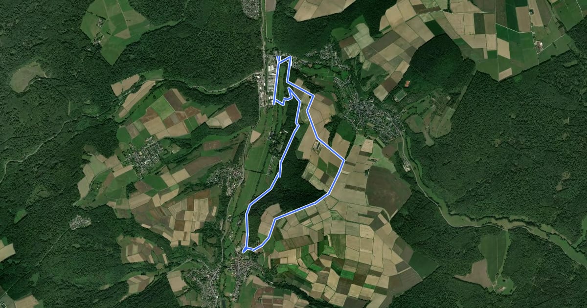 Маршрут Kleiner Pilgerweg im Aartal - Psalm 96 на спутниковом снимке