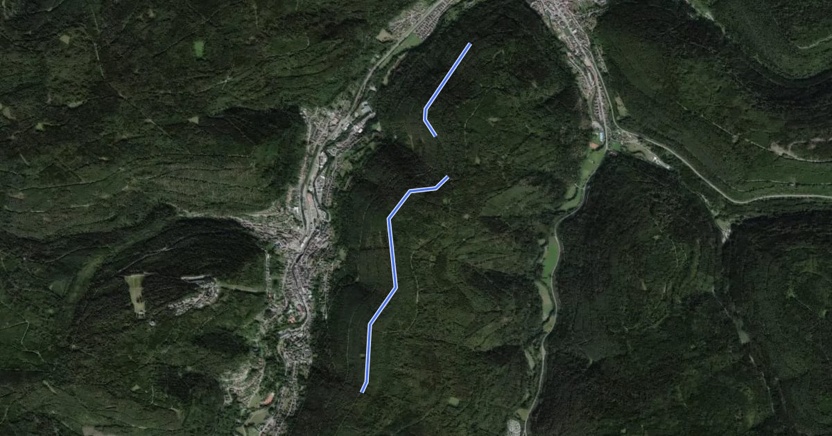 Маршрут Kleiner Rank - Kappelberg на спутниковом снимке