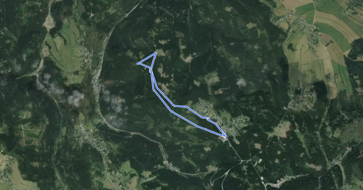 Маршрут Kleiner Rundwanderweg на спутниковом снимке