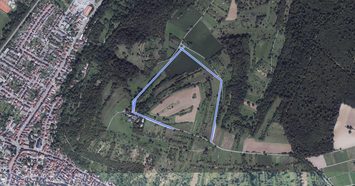 Маршрут Kleiner Rundweg на спутниковом снимке