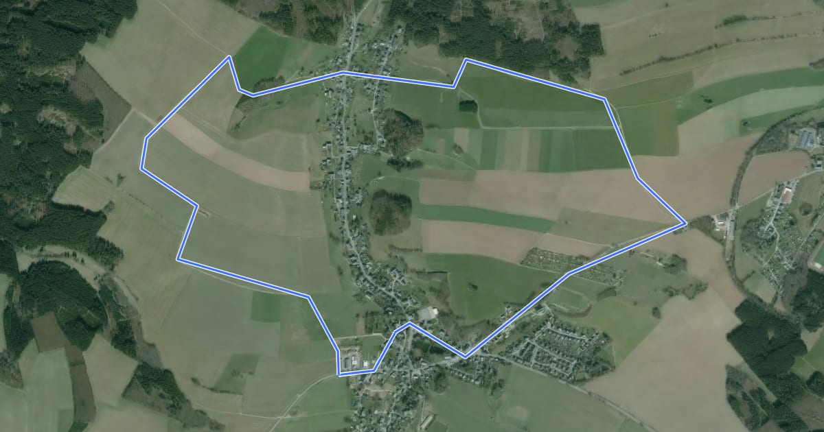Маршрут Kleiner Rundweg Hormersdorf на спутниковом снимке