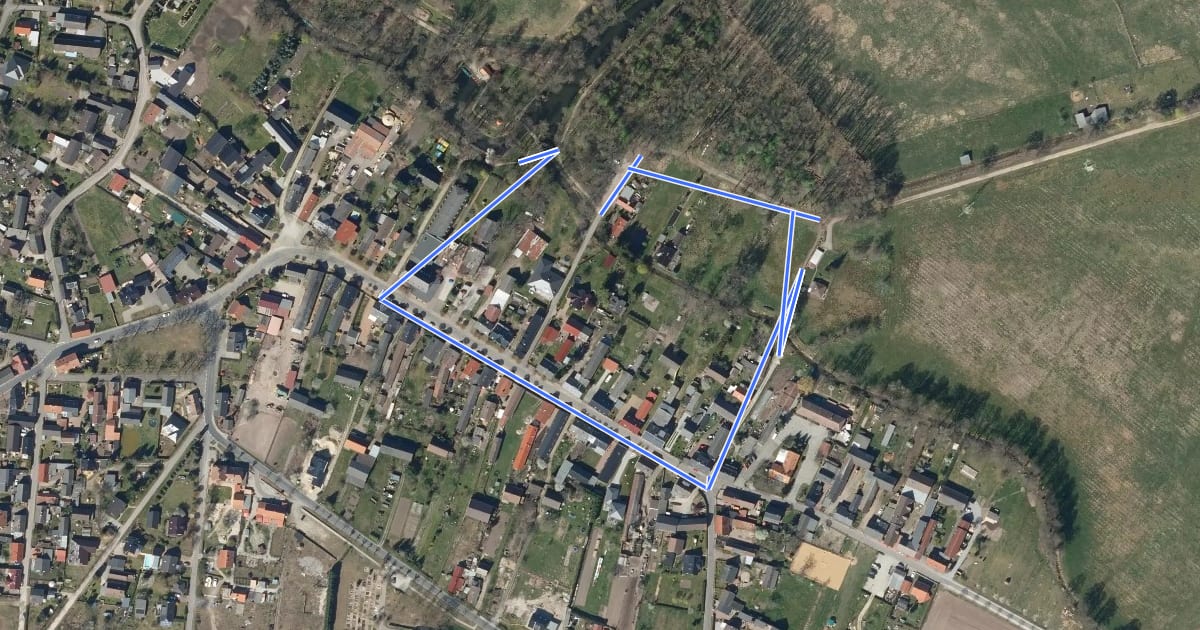 Маршрут Kleiner Rundweg Raddusch на спутниковом снимке