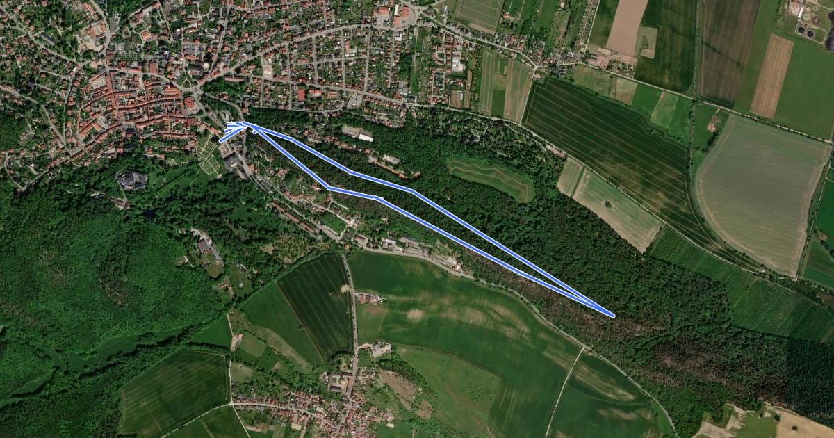 Маршрут Kleiner Rundweg Teufelsmauer Blankenburg на спутниковом снимке