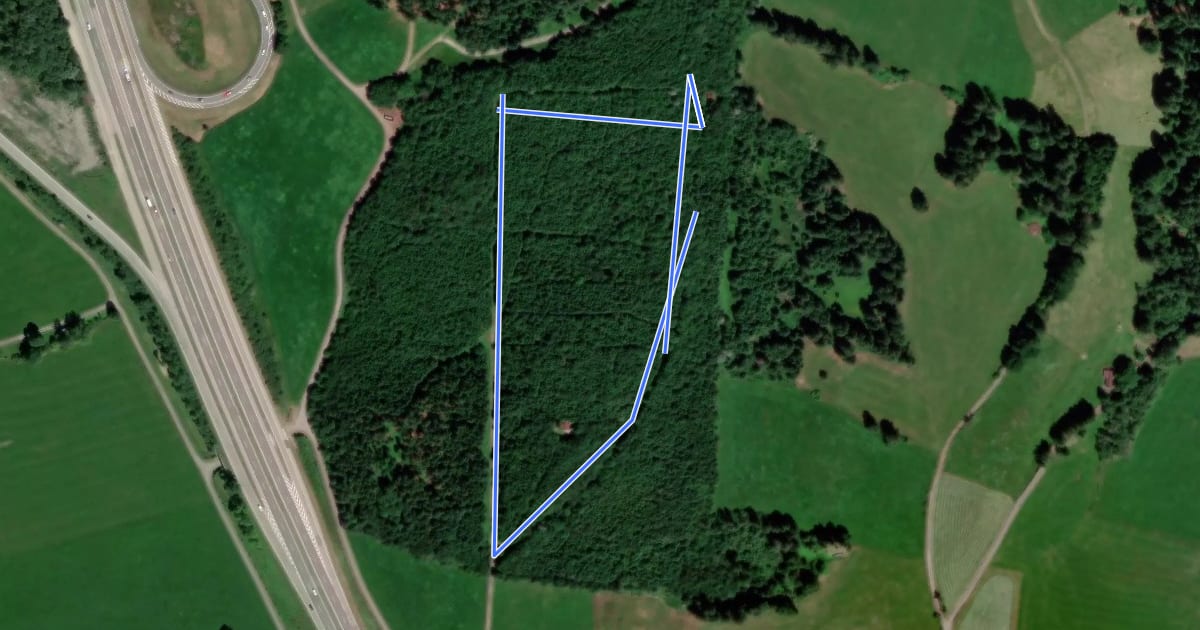 Маршрут Kleiner Waldkapellenrundweg на спутниковом снимке