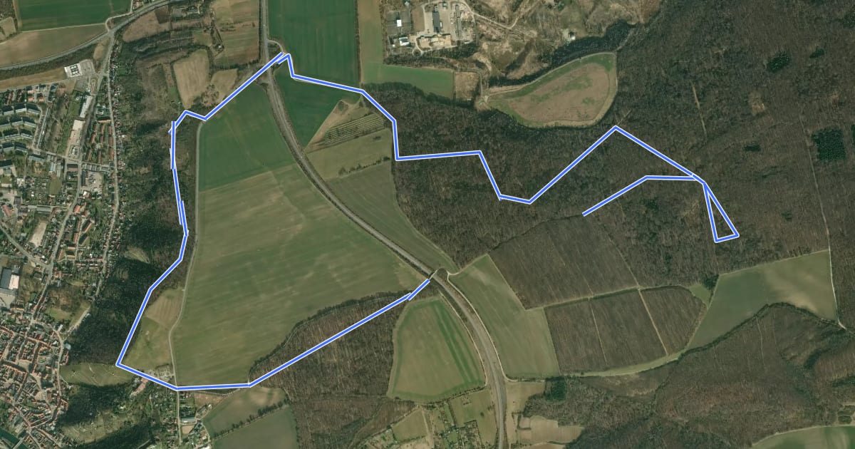 Маршрут Kleinfriedenthal Rundweg на спутниковом снимке