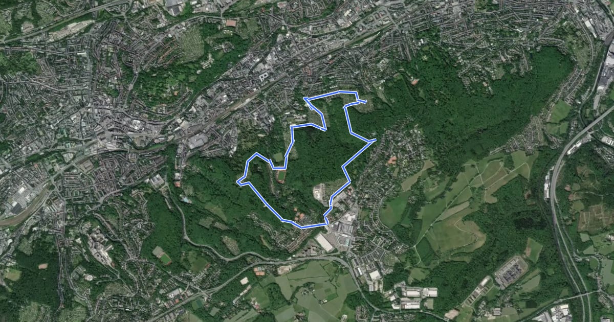 Маршрут Kleingarten-Rundwanderweg Barmen-Süd (K-Weg Teil 6) на спутниковом снимке