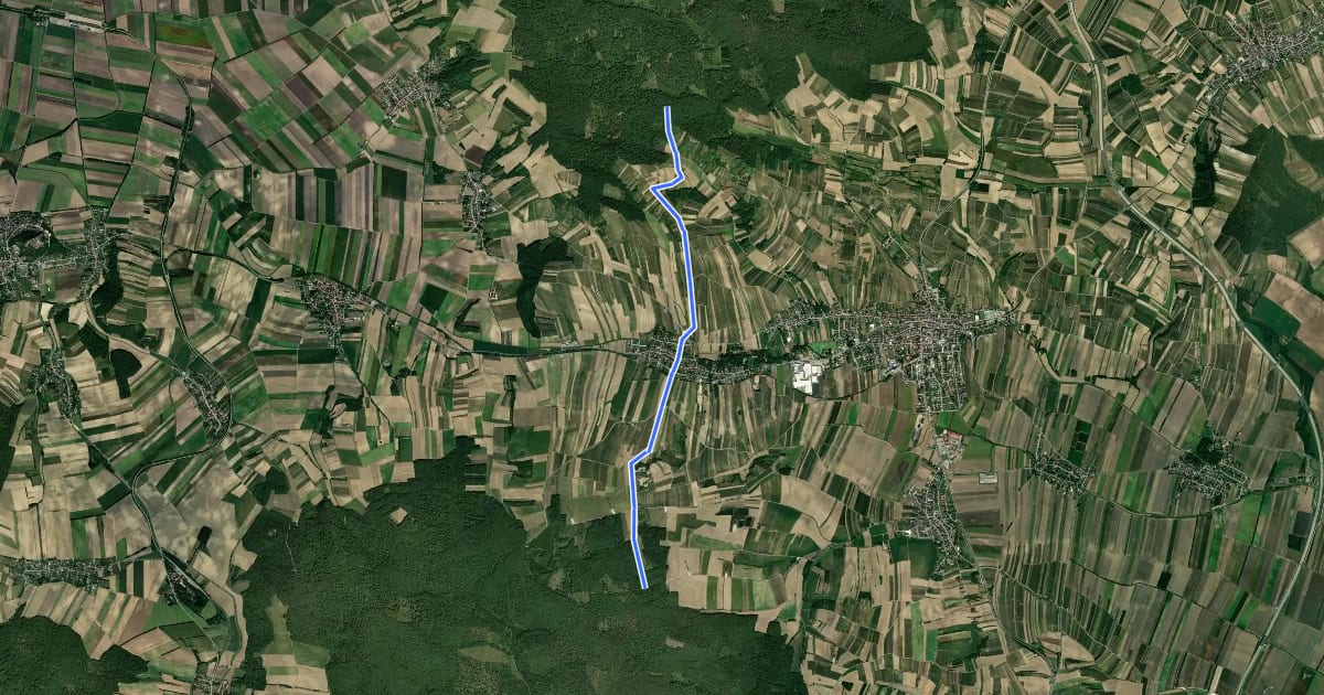 Маршрут Kleinhadersdorfer Weg на спутниковом снимке