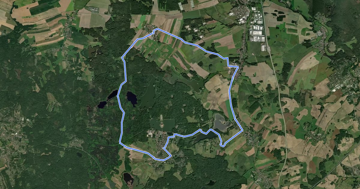 Маршрут Kleinkuppenweg на спутниковом снимке