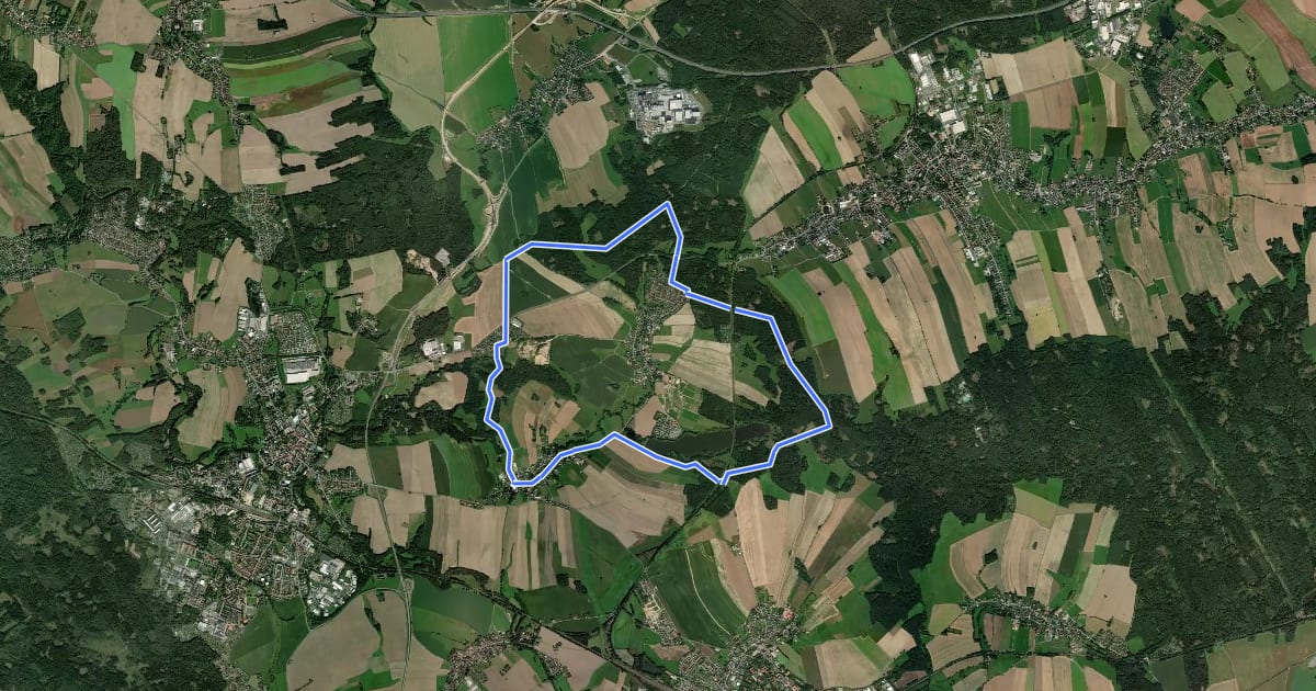 Маршрут Kleinröhrsdorfer Rundwanderweg на спутниковом снимке
