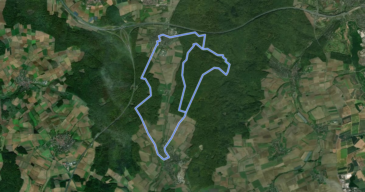 Маршрут Kleinrinderfeld 1 на спутниковом снимке