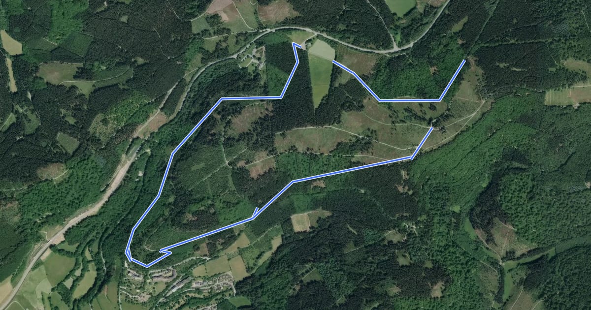 Маршрут Kleins Wiese Rundwanderweg A3 на спутниковом снимке
