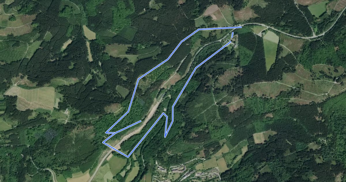 Маршрут Kleins Wiese Rundweg A4 на спутниковом снимке