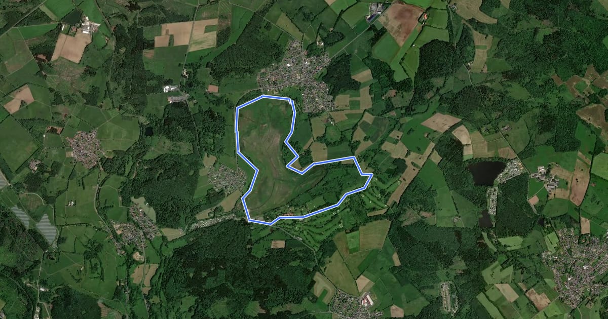 Маршрут Kleinser Wäller "Wiesensee" на спутниковом снимке