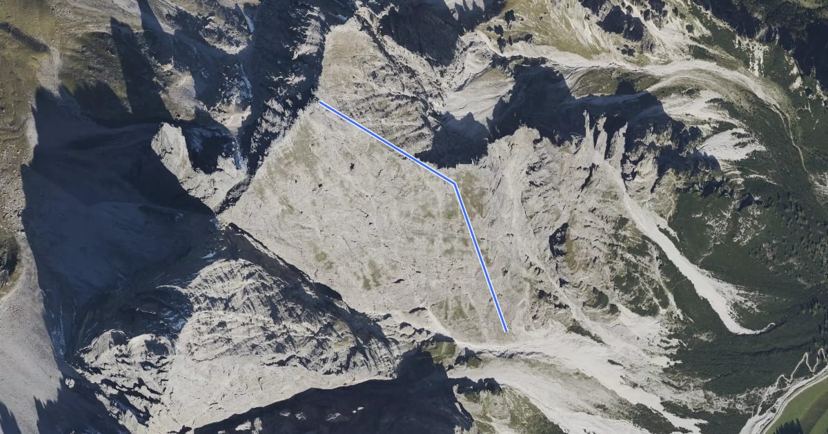 Маршрут Klettersteig Grosse Ochsenwand (via Ferrata) на спутниковом снимке