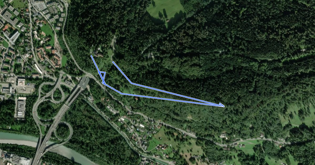 Маршрут Klettersteig Känzele на спутниковом снимке