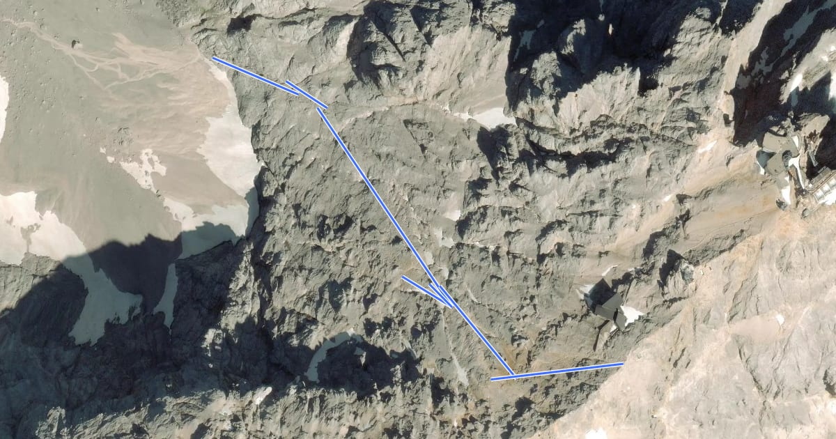 Маршрут Klettersteig Stopselzieher на спутниковом снимке