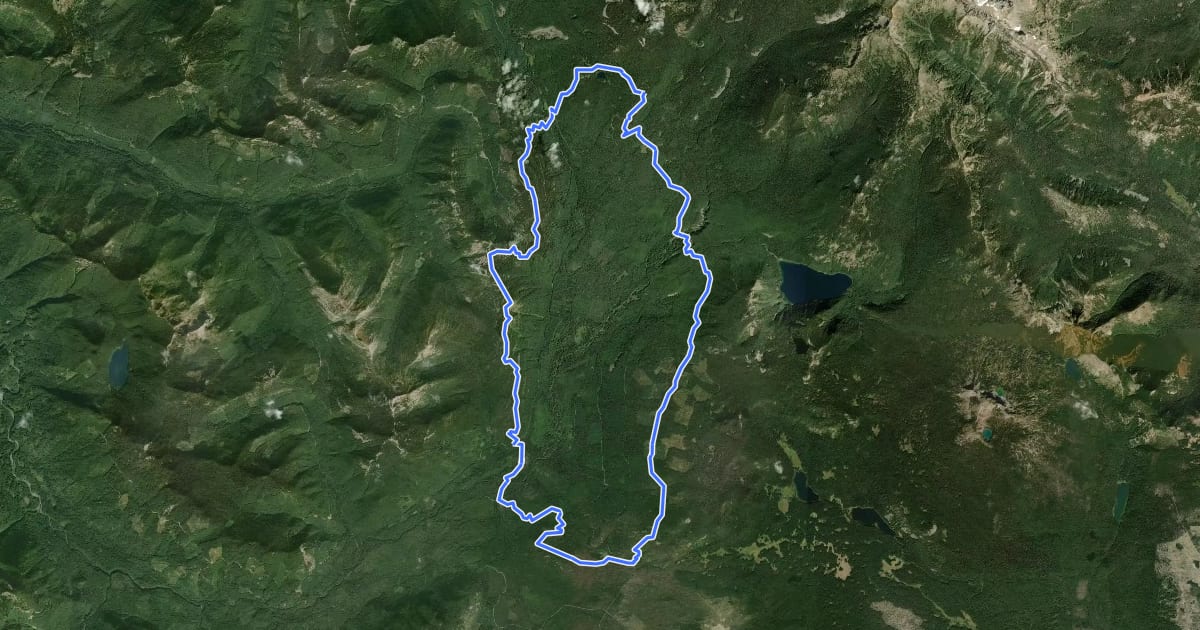 Маршрут Klickitat Loop Trail на спутниковом снимке