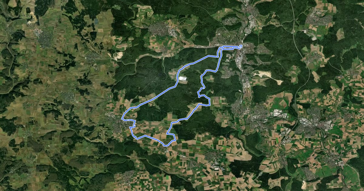 Маршрут Klifftour на спутниковом снимке