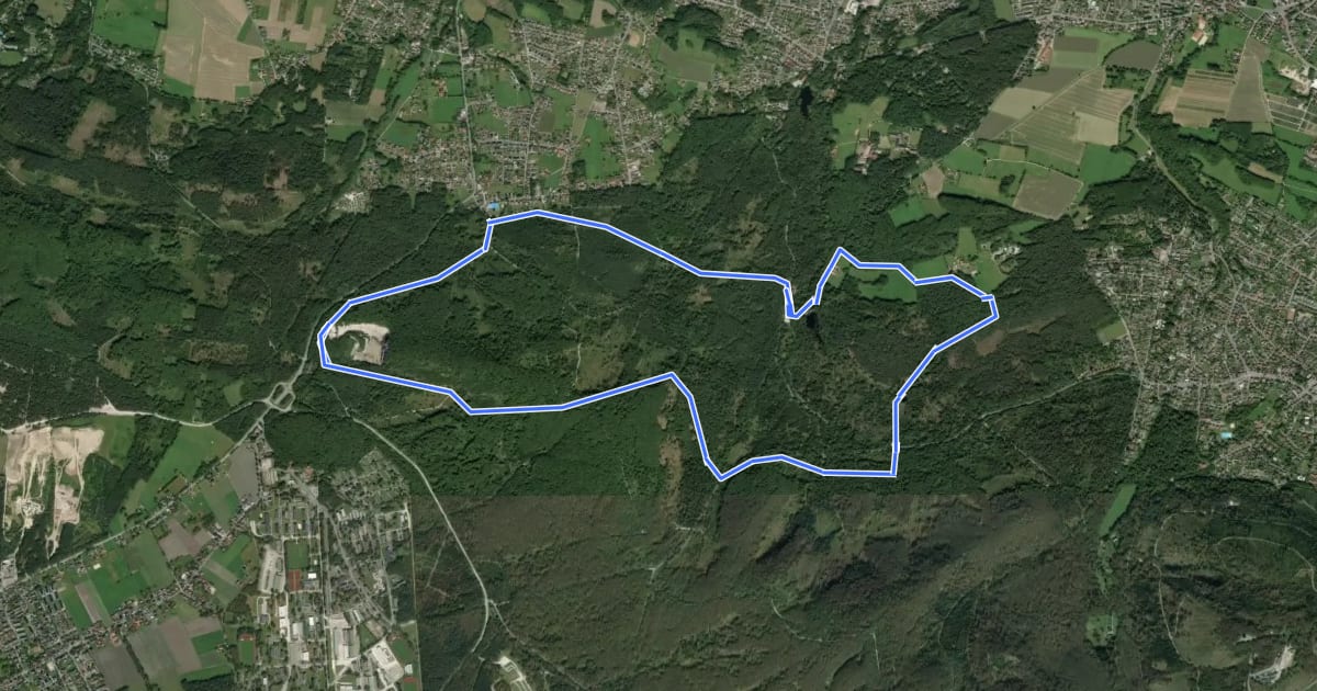 Маршрут KlimaErlebnisRoute 1: Hiddeser Bent на спутниковом снимке
