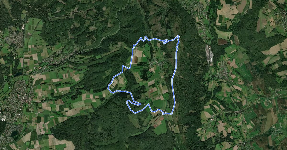 Маршрут KlimaErlebnisRoute 2: Velmerstot на спутниковом снимке