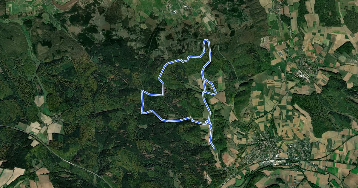 Маршрут KlimaErlebnisRoute 4: Hardehausen на спутниковом снимке