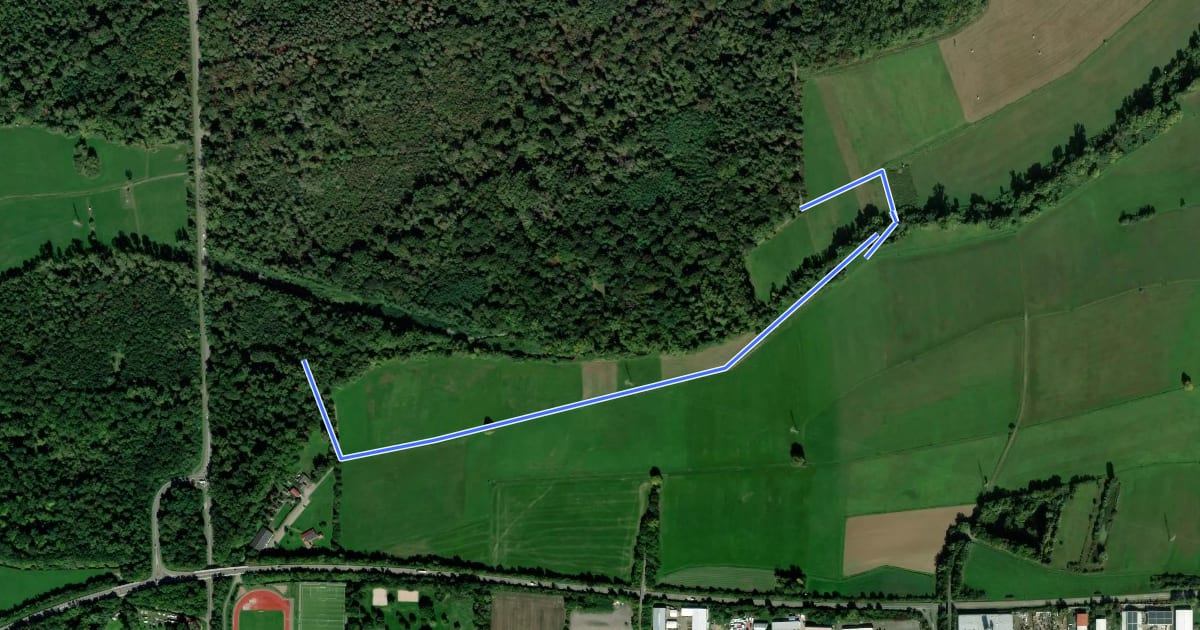 Маршрут Klimawanderweg Offenbach на спутниковом снимке