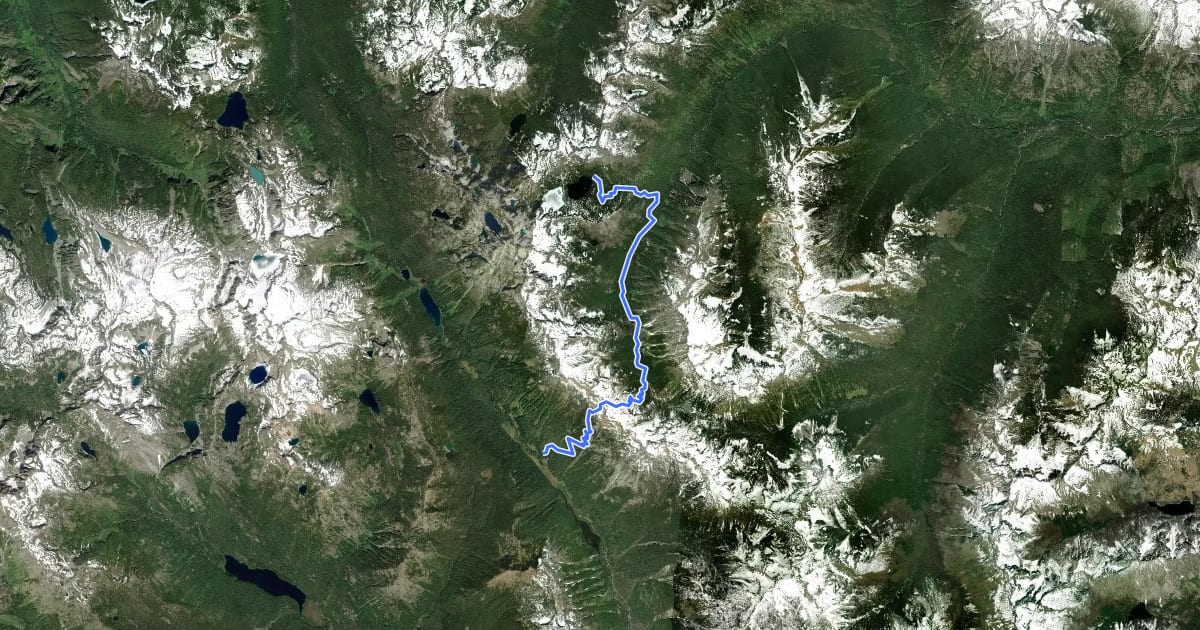 Маршрут Klonaqua Lake Trail на спутниковом снимке