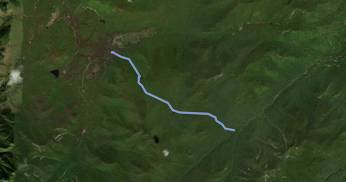 Маршрут Klondike Notch Trail на спутниковом снимке