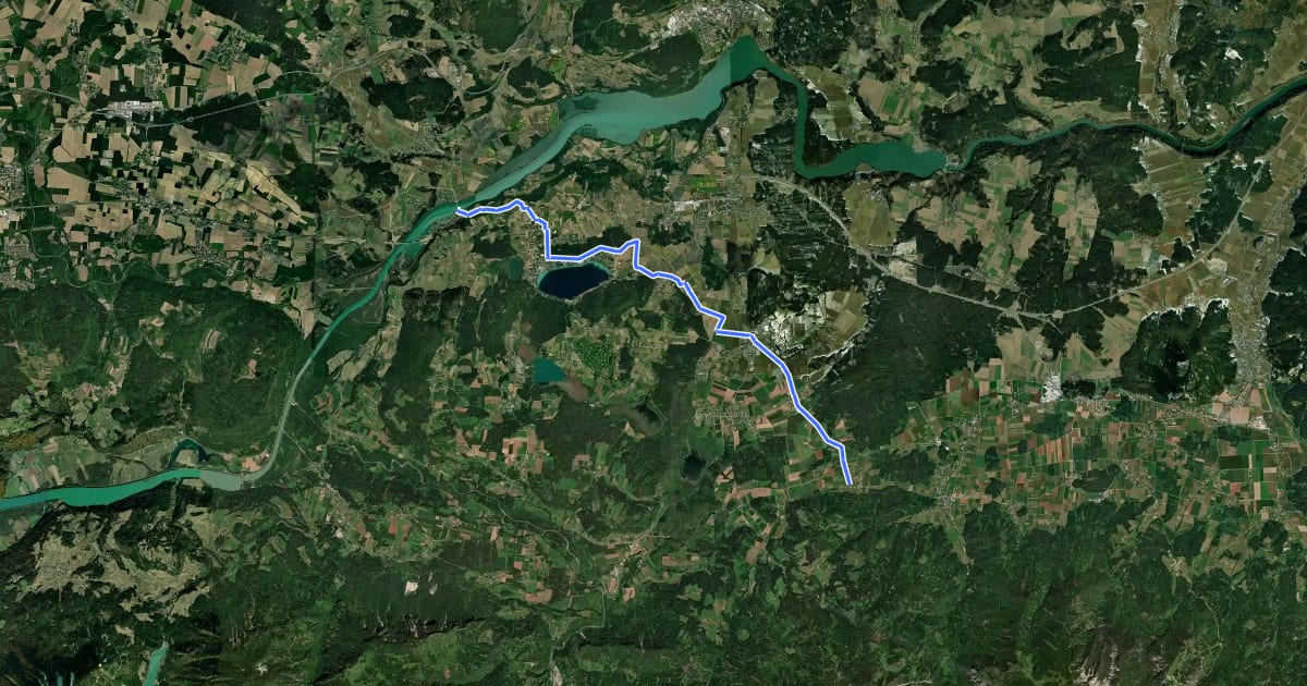 Маршрут Klopeinerseeweg на спутниковом снимке