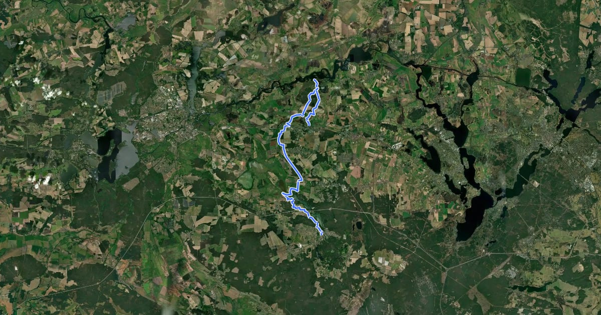 Маршрут Kloster-Havel-Wanderweg на спутниковом снимке