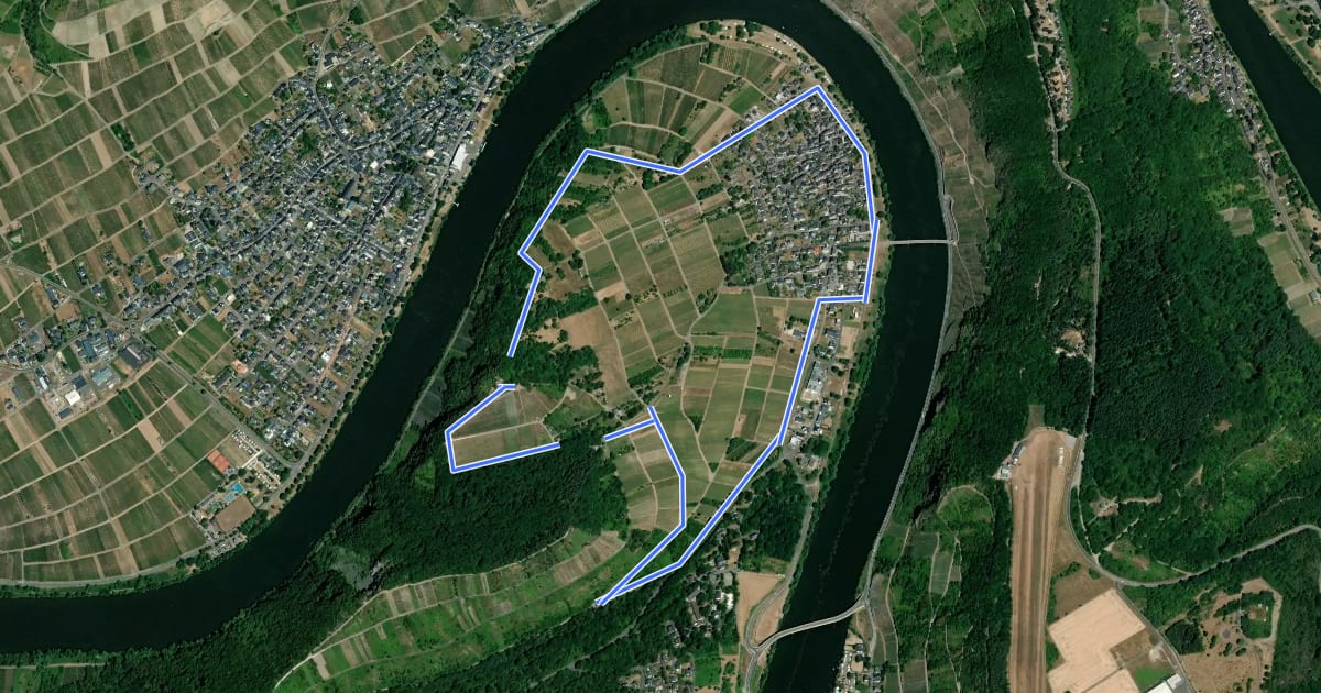 Маршрут Klostergartenweg на спутниковом снимке