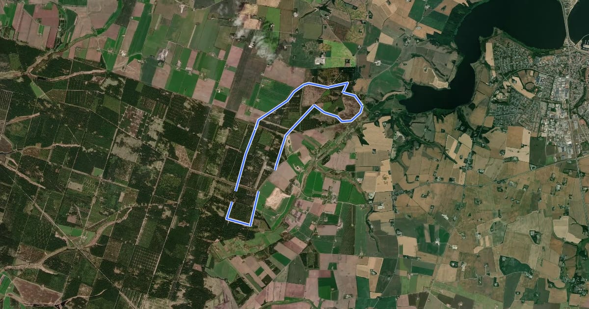 Маршрут Klosterheden Hornet на спутниковом снимке