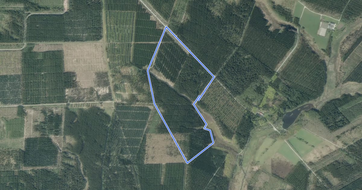 Маршрут Klosterheden Knudsbækturen на спутниковом снимке