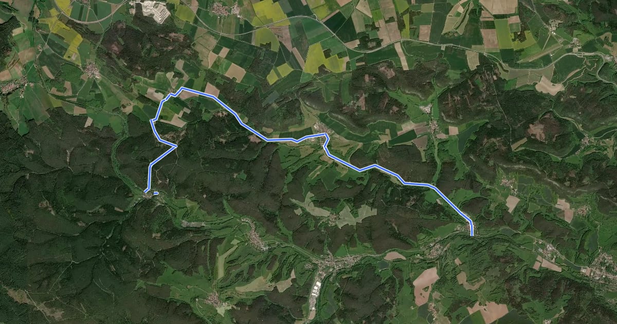 Маршрут Klosterradweg на спутниковом снимке