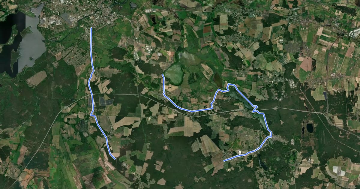 Маршрут Klostertour на спутниковом снимке