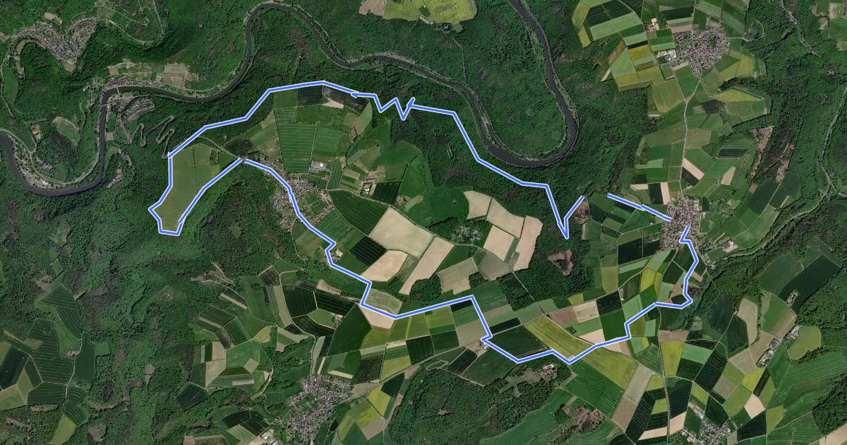 Маршрут Klosterweg на спутниковом снимке